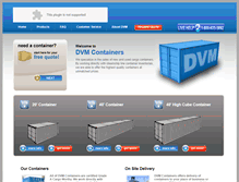 Tablet Screenshot of dvmcontainers.com